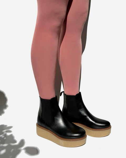 pooky - chelsea boots cuir noir
