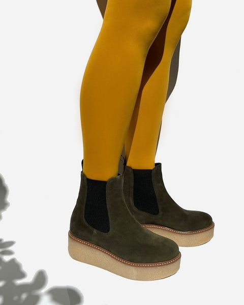 pooky - chelsea boots daim kaki