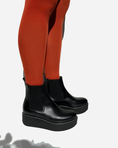 pooky - chelsea boots cuir noir / noir