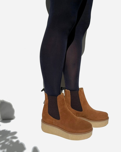 pooky - chelsea boots daim noisette