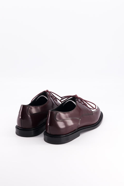 Derbies Idaho - glazed leather burgundy and grained leather white