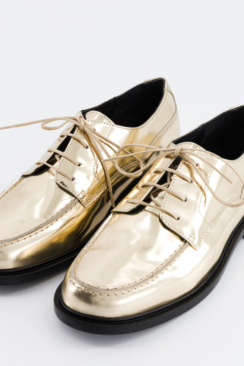 Pennie - Champagne mirror leather moccasin - size 37 - unique model