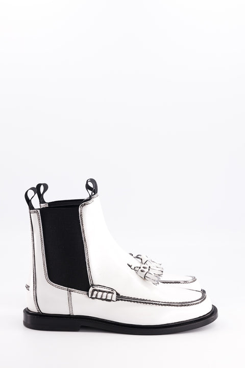 Chelsea boots Izzy - glazed leather white