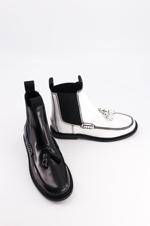 Chelsea boots Izzy - glazed leather white