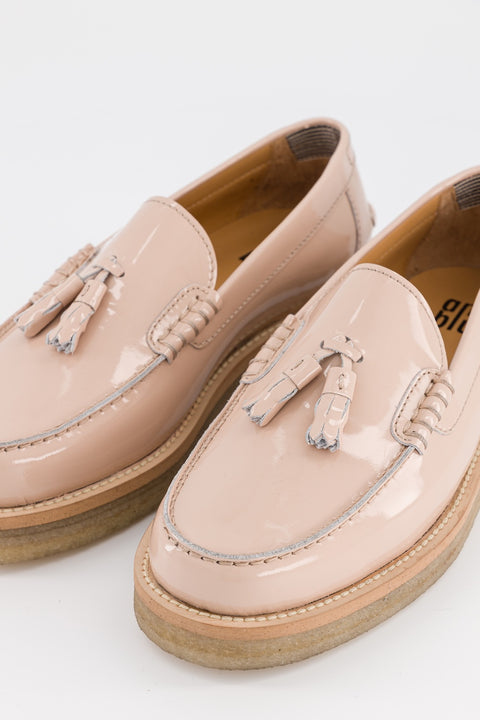 Lily - nude patent leather loafers - size 38 - Unique model