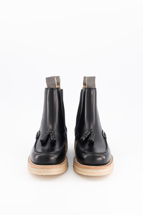 LISON - Chelsea boots in glazed leather black