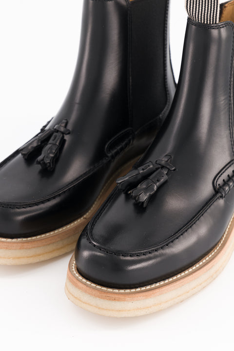 LISON - Chelsea boots in glazed leather black