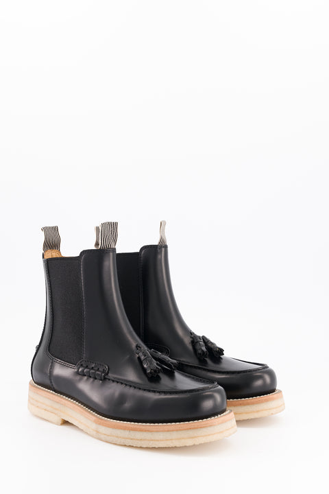 LISON - Chelsea boots in glazed leather black