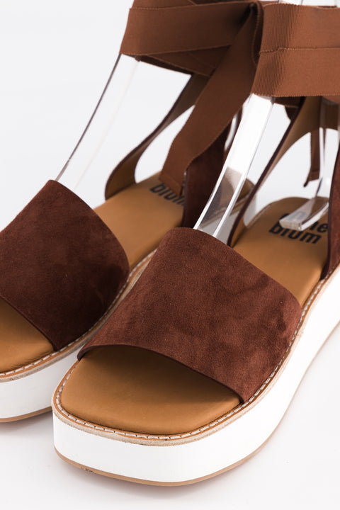 MARY - Sandal leather black with ribbon