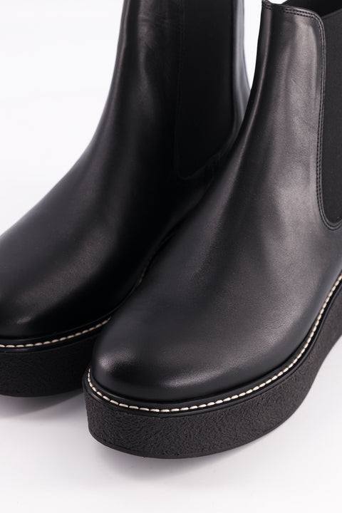 Pooky - chelsea boots cuir noir / noir