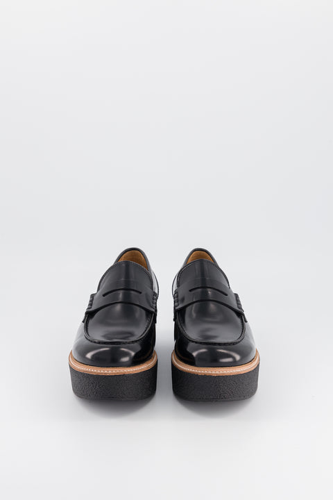 PENNIE - Black glazed leather - sole black