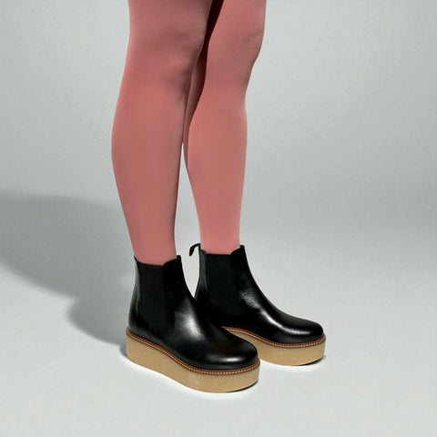 pooky - chelsea boots cuir noir