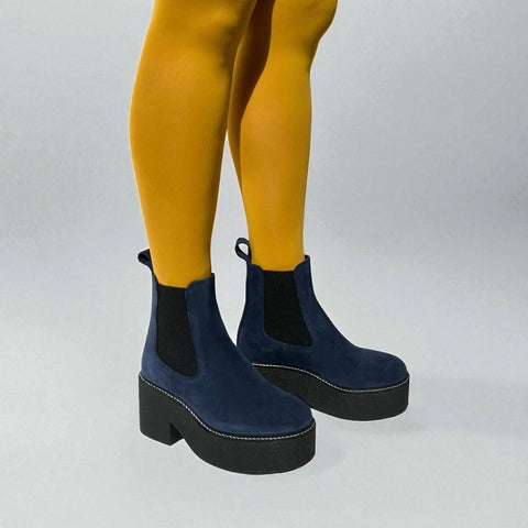 dolly - chelsea boots daim navy