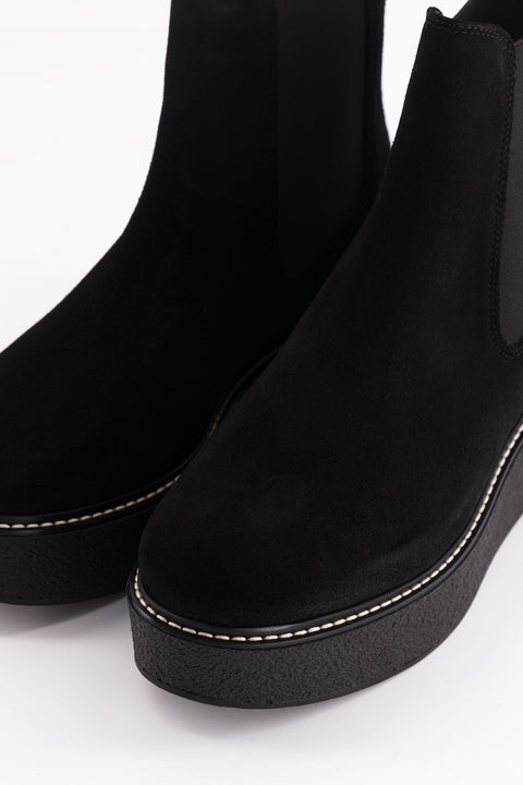 Pooky - black suede chelsea boots / black