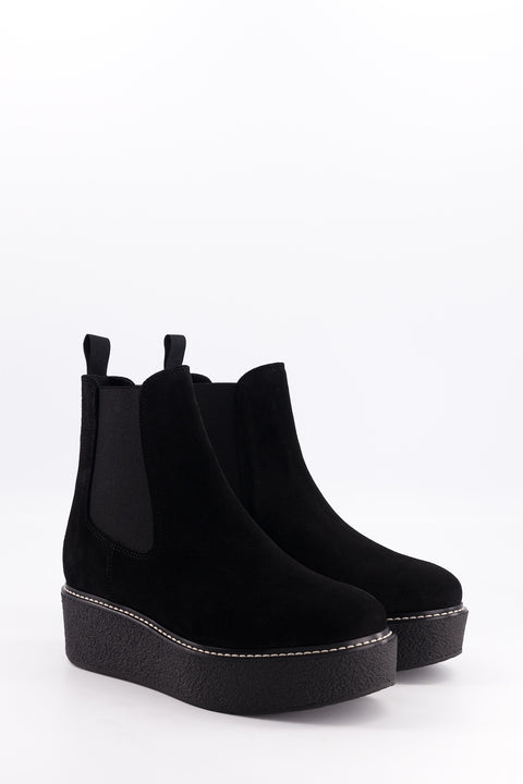 Pooky - black suede chelsea boots / black