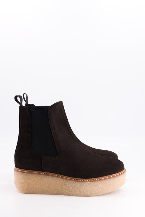 Pooky - chelsea boots daim chocolat