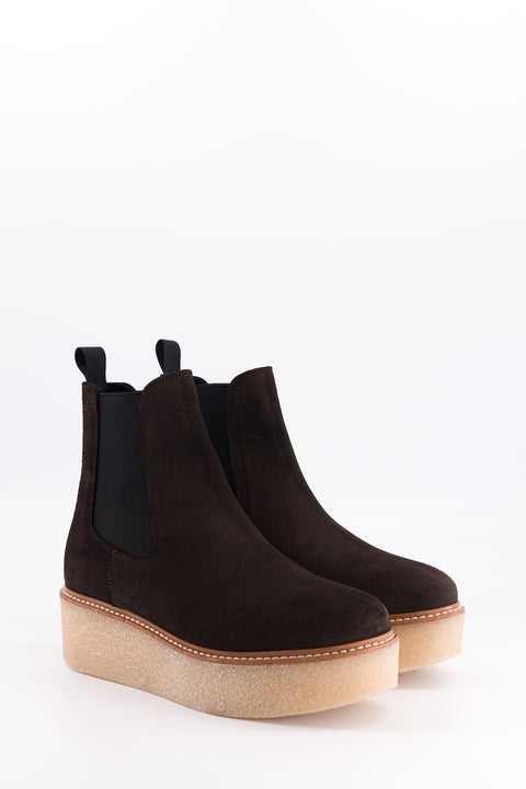 Pooky - chelsea boots daim chocolat