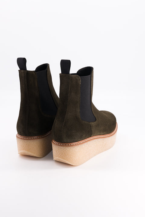 Pooky - chelsea boots daim kaki