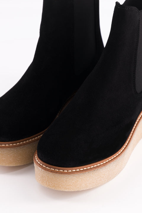 Pooky - chelsea boots daim noir