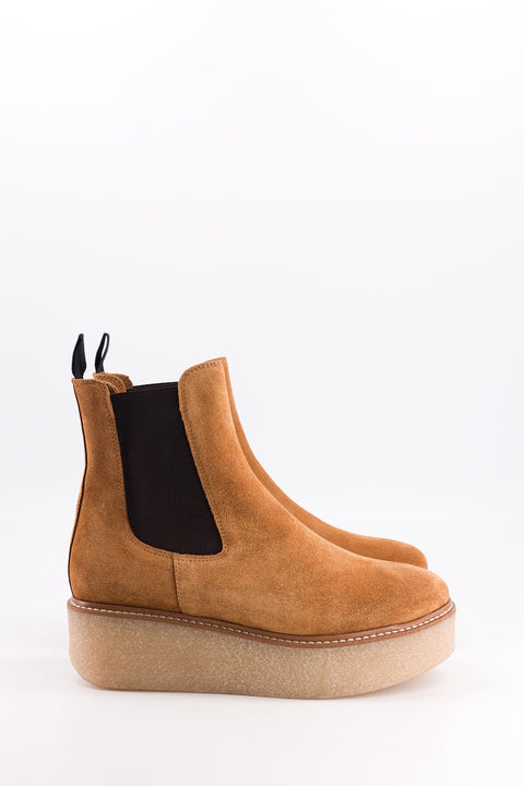 Pooky - chelsea boots daim noisette