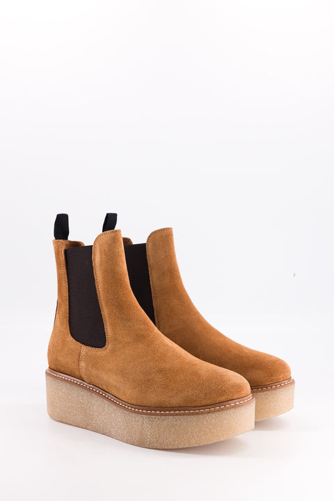 Pooky - chelsea boots daim noisette