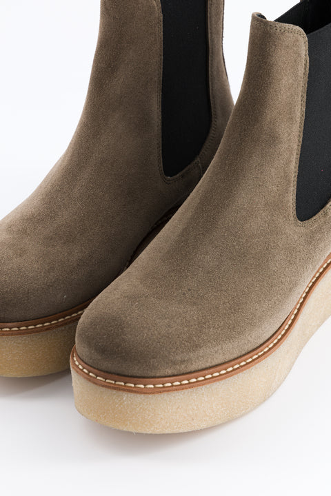 pooky - chelsea boots daim taupe