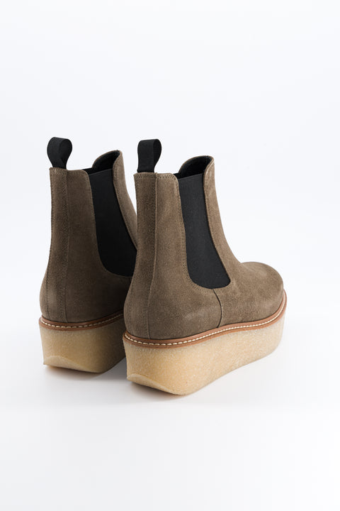 pooky - chelsea boots daim taupe