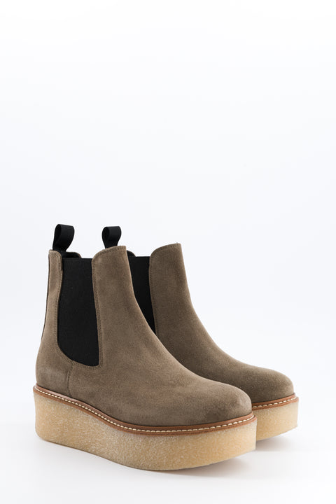 pooky - chelsea boots daim taupe
