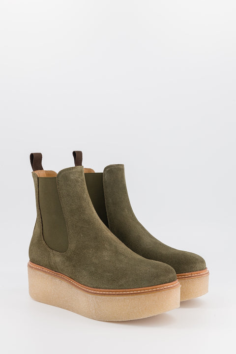 pooky - khaki suede chelsea boots - size 37 - prototype