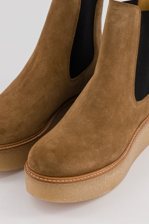 POOKY - Chelsea boots in suede nuts