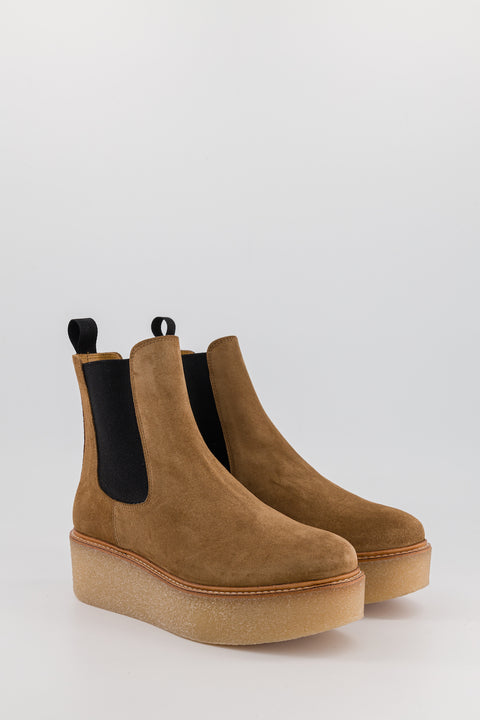 POOKY - Chelsea boots in suede nuts