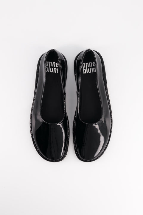 bessie - black patent leather ballerina