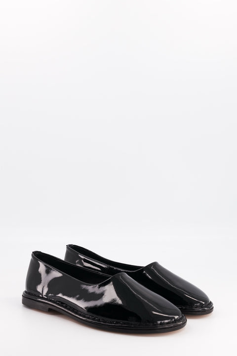 bessie - black patent leather ballerina