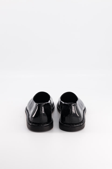 bessie - ballerine cuir vernis noir