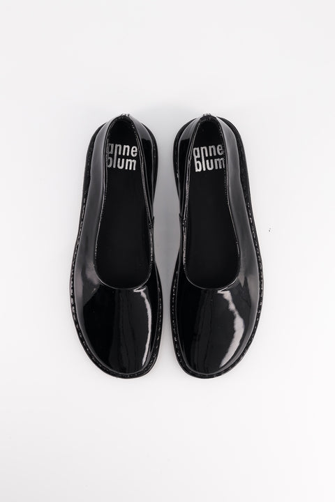 bessie - ballerine cuir vernis noir