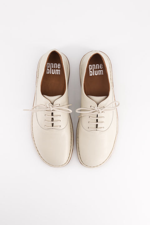 Bonnie - Cream nappa leather derby