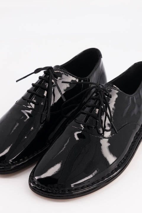 tony - derbies cuir vernis noir - pointure 37