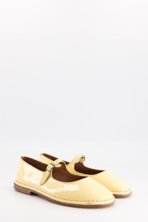 Buzzy - Babies cuir vernis jaune