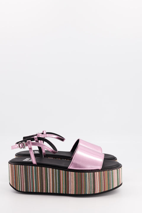 melody - black patent leather platform sandal