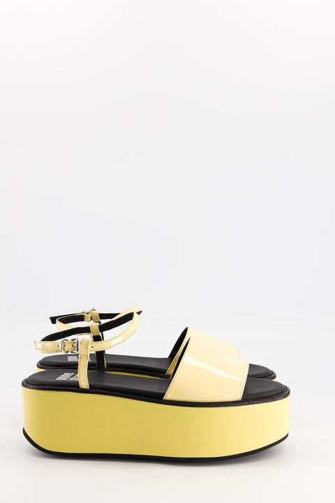melody - black patent leather platform sandal
