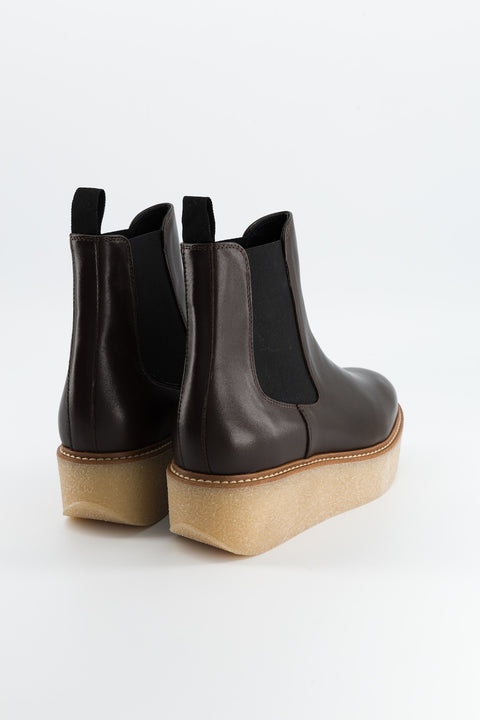 pooky - chelsea boots cuir chocolat