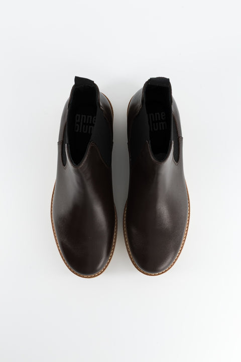 pooky - chelsea boots cuir chocolat