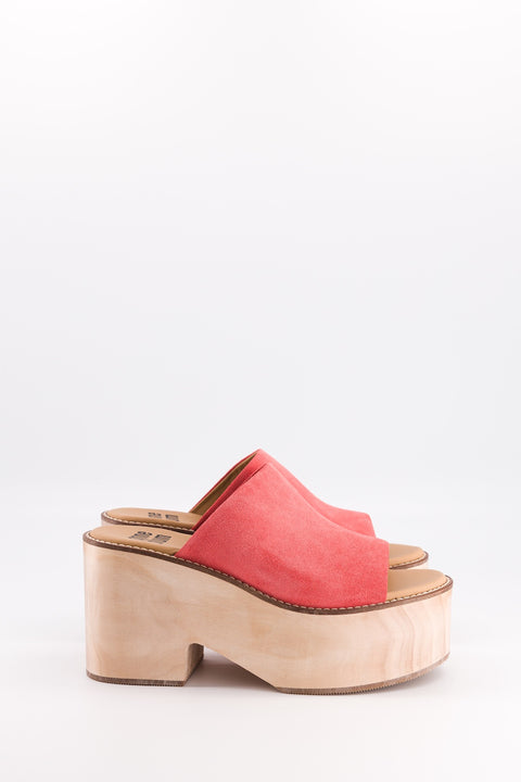 SIMONE - Mule suede poppy