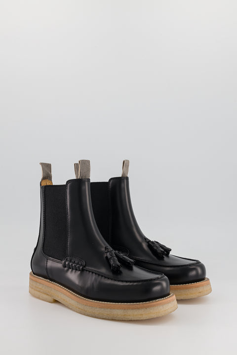 LISON - Chelsea boots in glazed leather black