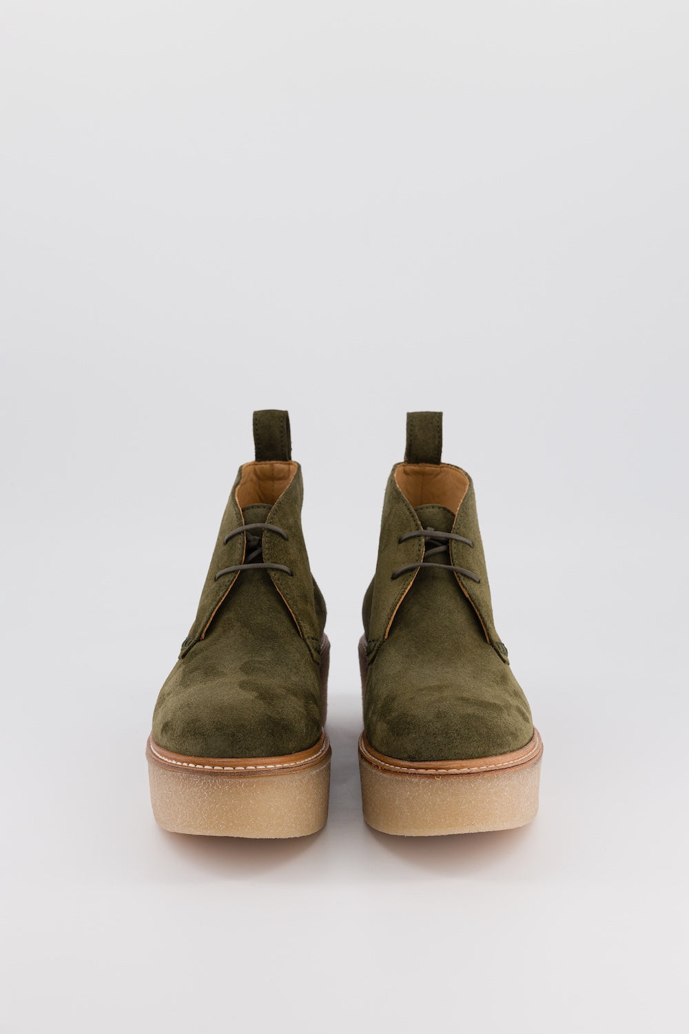 POLK Chukka boots in suede khaki AnneBlum